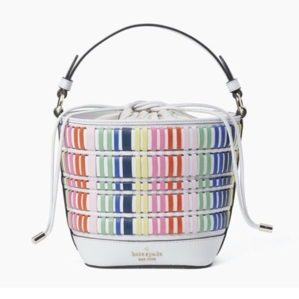 Kate Spade Pippa Small Woven Bucket Bag